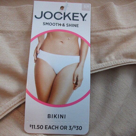 Jockey Women's Smooth Seamless Bikini Panty, Light Nude 4, Medium / Size 6 - Picture 3 of 5